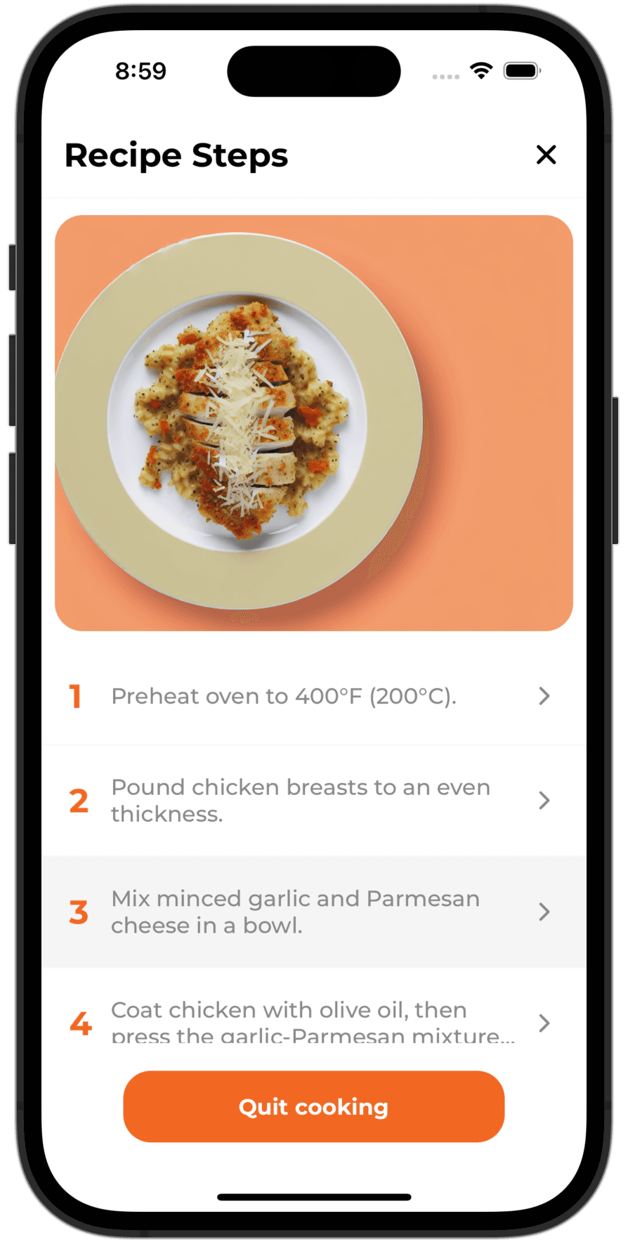 Step 3 App Screenshot